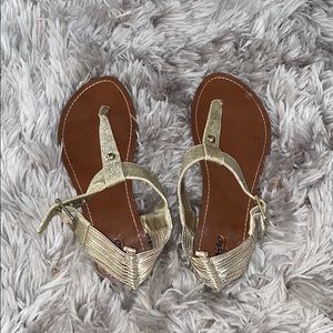 Mossimo gold glitter sandals